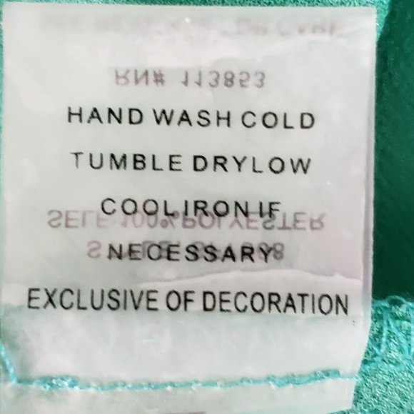 BRIXON IVY AQUA GREEN V-NECK L/S TOP - SMALL - Picture 13 of 13